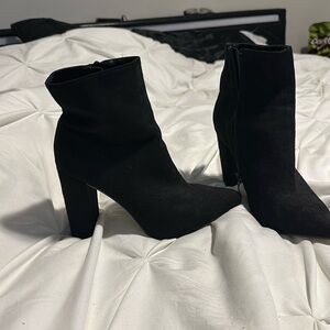 Black zipper boots